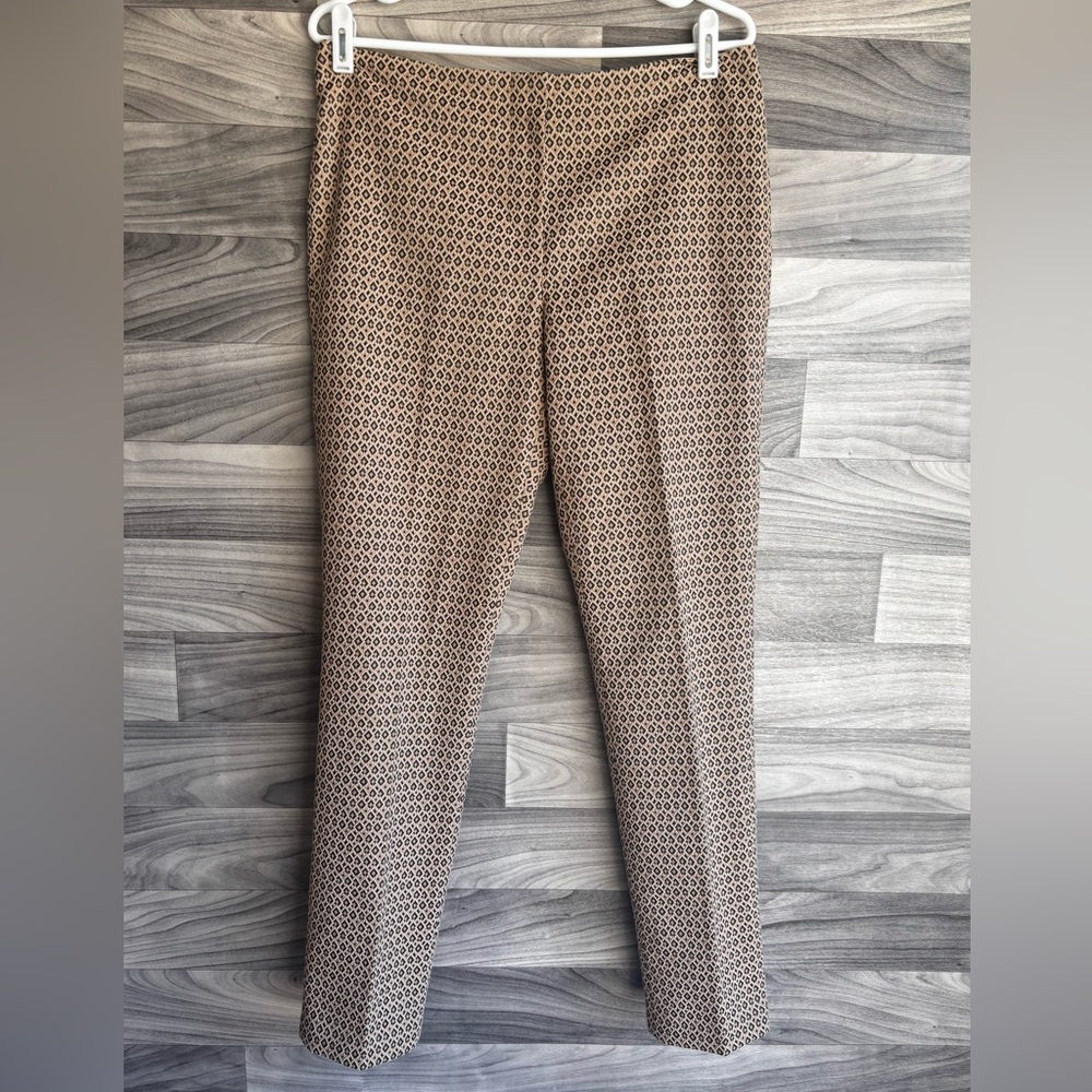 🟣J. McLaughlin Beige and Brown Patterned Pants
